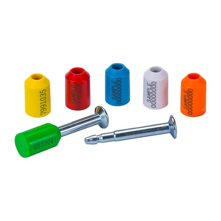 Dickey Mfg Co High Security Bolt Seal, Standard Solid Pin Cargo Bolt, Laser Etched, 200PK 90002B07-2C